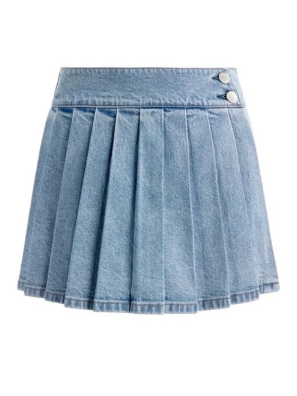 Alice + Olivia Noah Denim Pleated Skort/ Size 26 - Picture 5 of 12